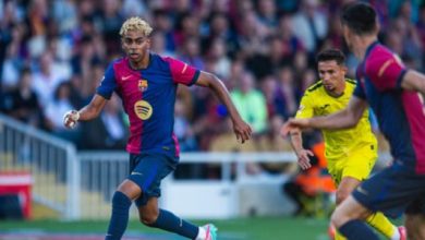 ملخص مباراة برشلونة وفياريال (2-3) في الدوري الإسباني 2025